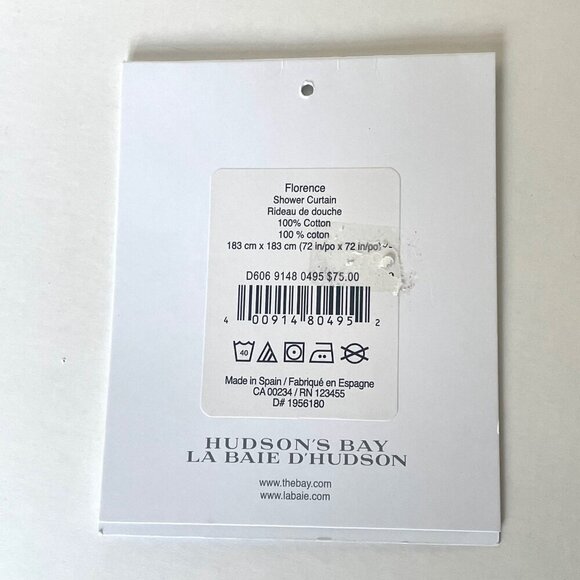 Hudson Bay Wild Flower Floral Cotton Shower Curtain 72x72 – Florence Square - Picture 5 of 5